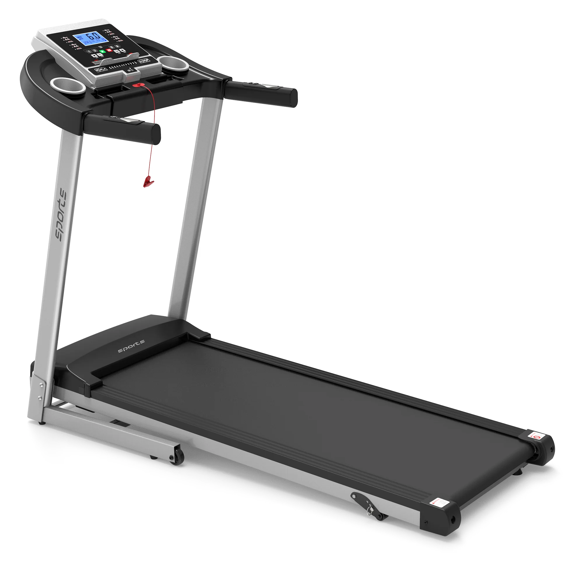 

Folding Electric Treadmill for Home Workout Manual Incline Running Machine 3.5" LCD Display 9 MPH MAX