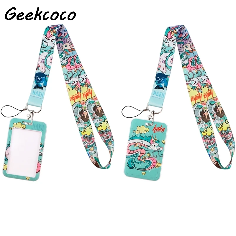 

J2309 Cartoon Movie Dragon Lanyard Keychain keys Badge ID Mobile Phone Rope Kids Gifts Lanyard With Card Holder Cover