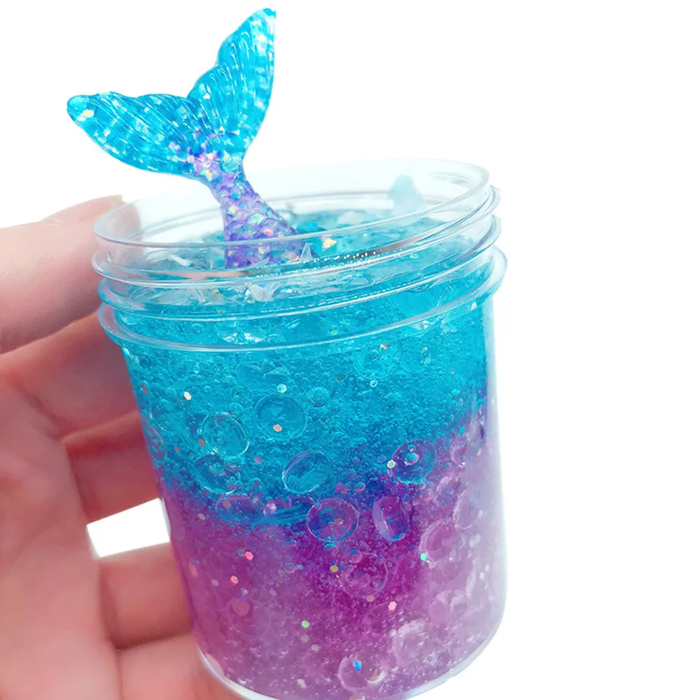 

120ml Mermaid Mud Mixing Cloud Slime Scented Stress Kids Toy Toy Christamas Gift Children's gift kid toys Kids Clay Toy#E30