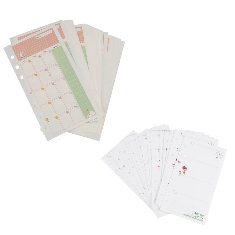 2 шт. A6 милые цветные дневники спиральные блокноты сменные базовые канцелярские