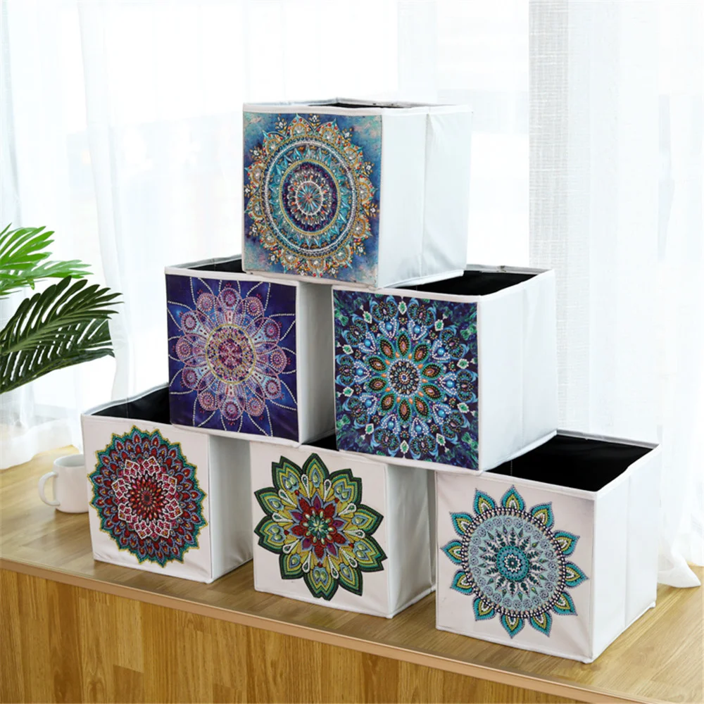 

HUACAN 5D DIY Diamond Painting Special Shaped Storage Box Mandala Diamond Embroidery Art Handmade Home Storage
