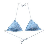 the bikini top for women trigonal bandage swimsuit sexy swimwear brazilian bathing suits tops biquini swim blue print
