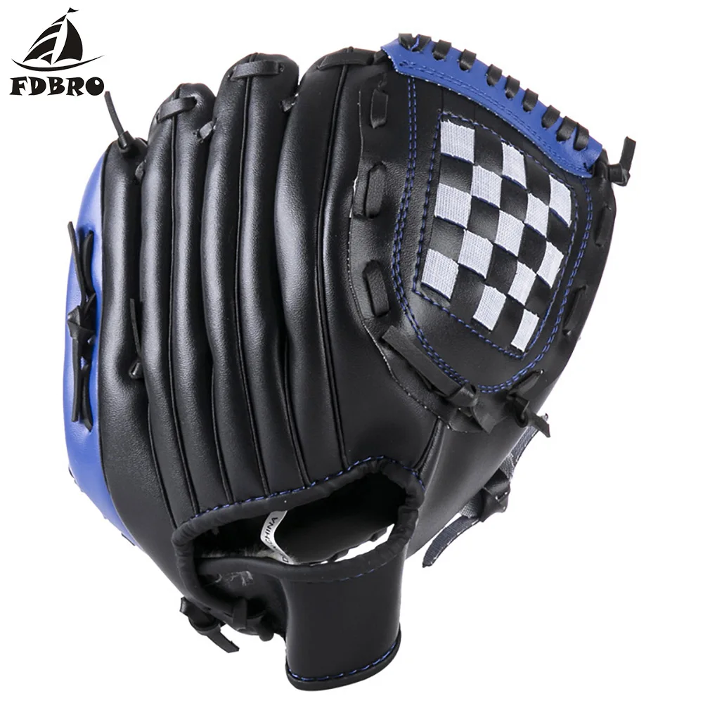 FDBRO 1pcs Baseball Equipment Baseball Glove PU Thickened Baseball Glove Children Youth Closed Softball Basked Softball Gloves