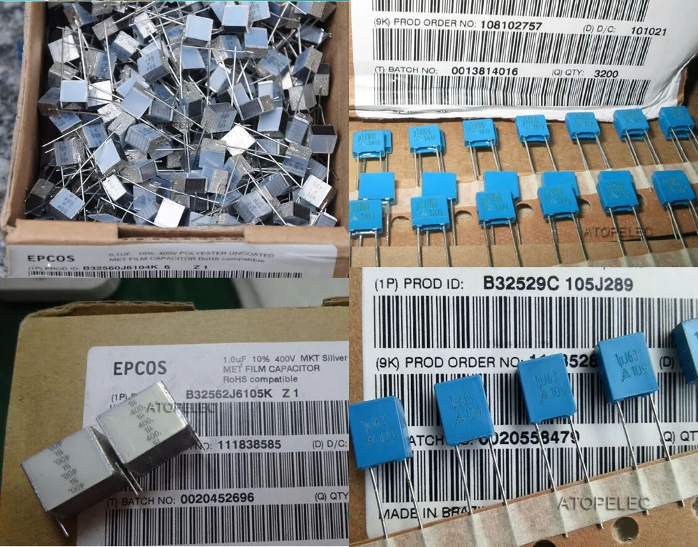Пленочный конденсатор EPCOS 10 шт. Hi Fi аудио 0 01 мкФ/0 1 22 мкФ/1 мкФ 63 в/100 в/250 В/400