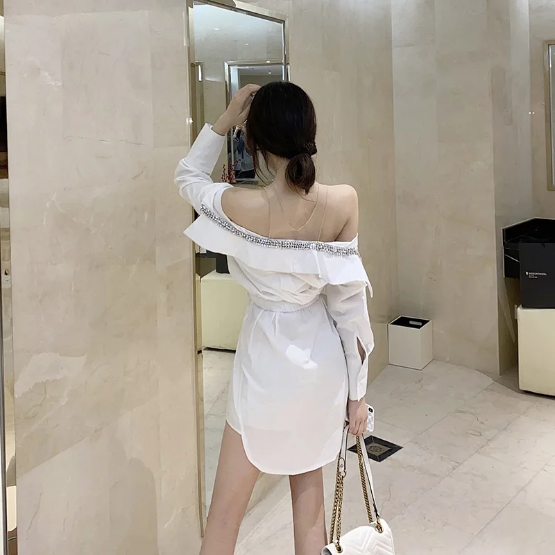 WHITNEY WANG весна 2020 модная уличная одежда сексуальная сетка пэчворк бриллианты