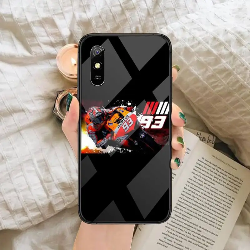 

Marc Marquez Moto Gp 93 Phone Case Tempered glass For xiaomi Redmi 4X 5 6 6A 8 8SE MIX 2 2S Note 3 4 5 6 7 PLUS PRO