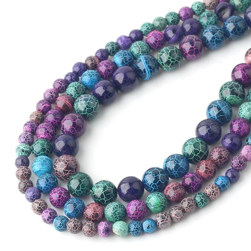 Натуральный камень смешанные цвета потрескавшийся огонь мечты Агаты