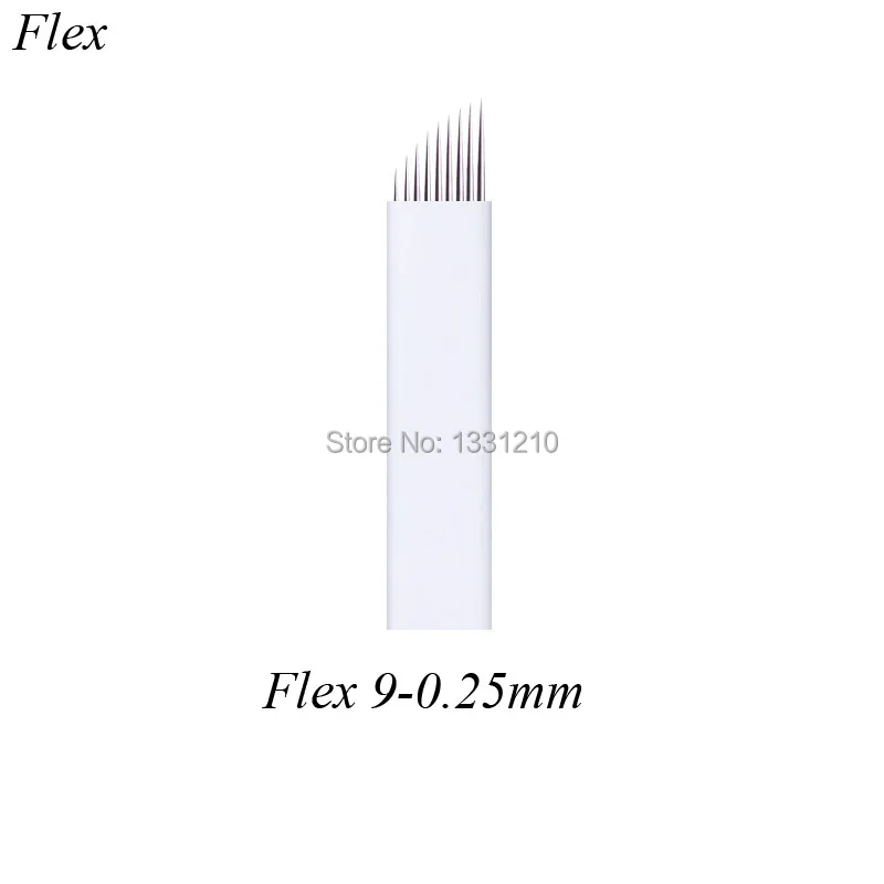 50 шт. Flex9 Diam 0 25 мм Lâminas Microblading гибкие иглы для микроблейдинга Татуировка