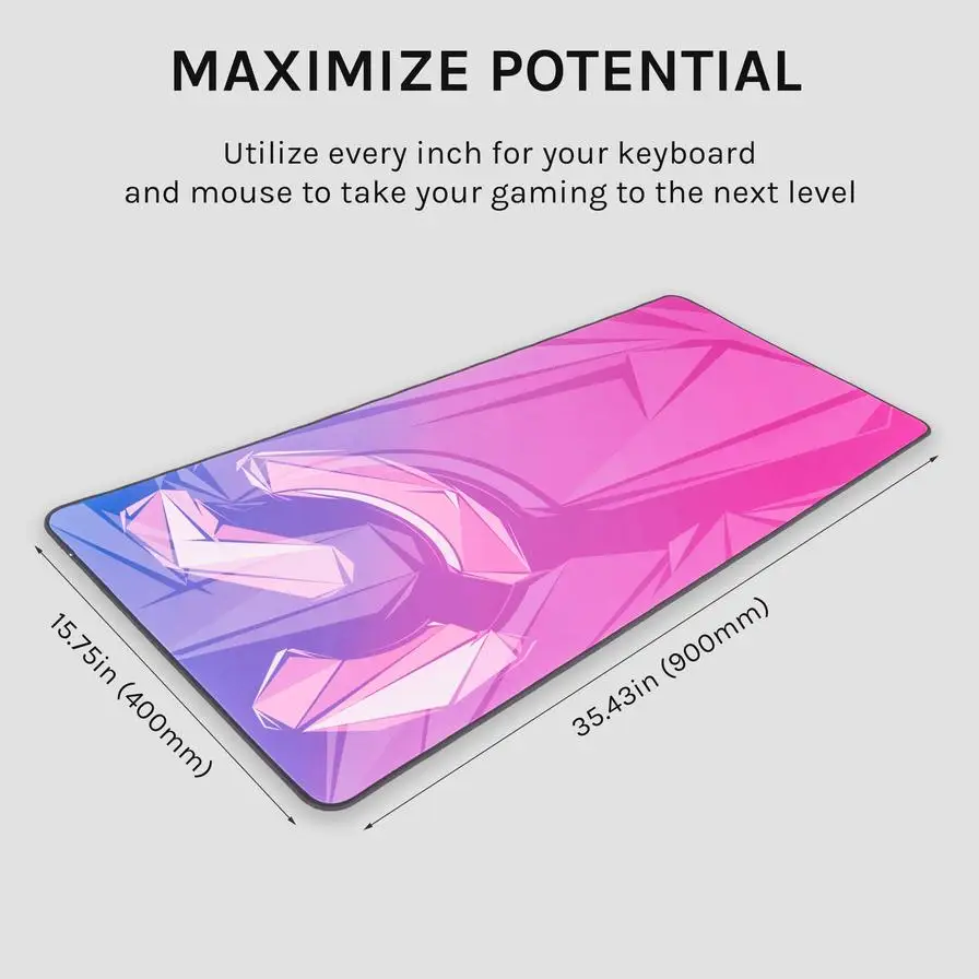 Гибкий игровой коврик для мыши Esport Tiger Smooth игр с неоновым окантовкой высокое