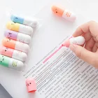 6 шт.лот капсулы хайлайтер Витаминные таблетки маркеры цветные ручки канцелярские товары офисные и школьные принадлежности