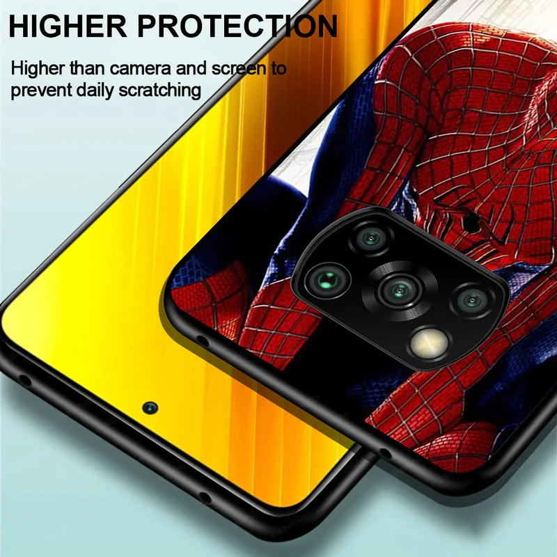 

Marvel Avengers Super Hero Spider-Man For Xiaomi Poco C3 M3 M2 X3 NFC X2 F3 F2 F1 Mi Play A3 A2 Pro Soft TPU Silicone Phone Case