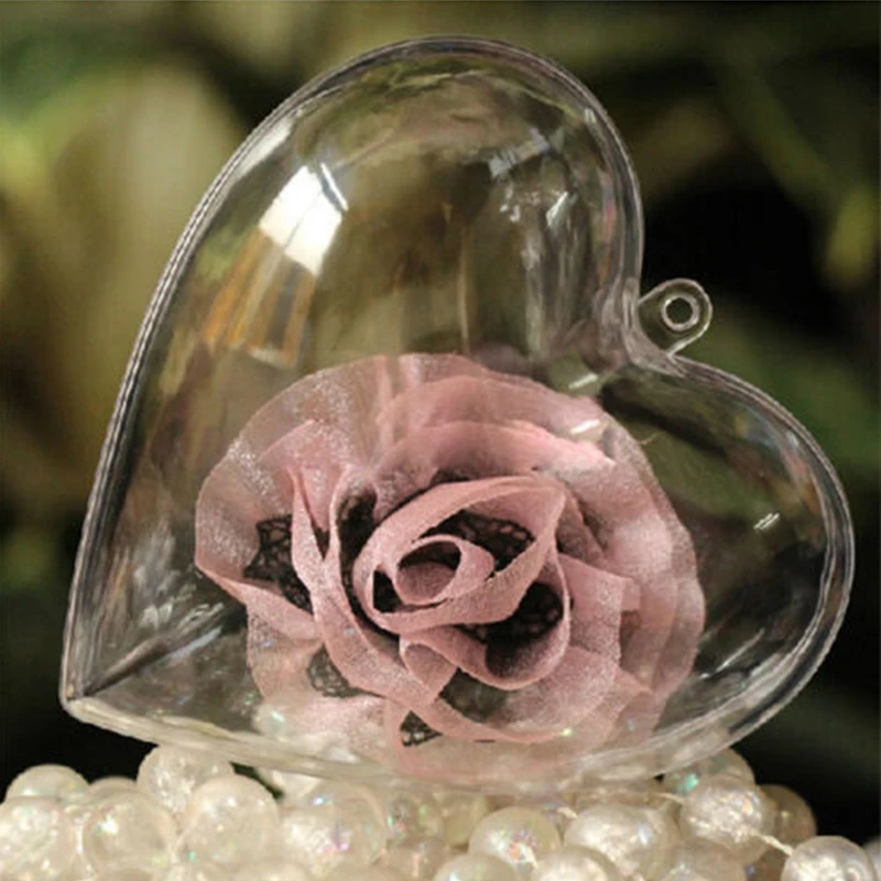 1 pc High Transparent Plastic Hollow Ball Christmas Decoration Hanging Wedding Candy Box Eternal Flower | Дом и сад