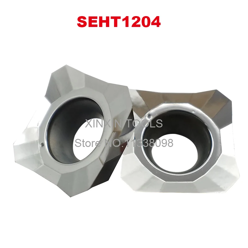 

10PCS SEHT1204 H01 Carbide inserts Aluminum Face Milling Cutter Tools High Quality Blade Lathe Cutter Plate Turning Tool