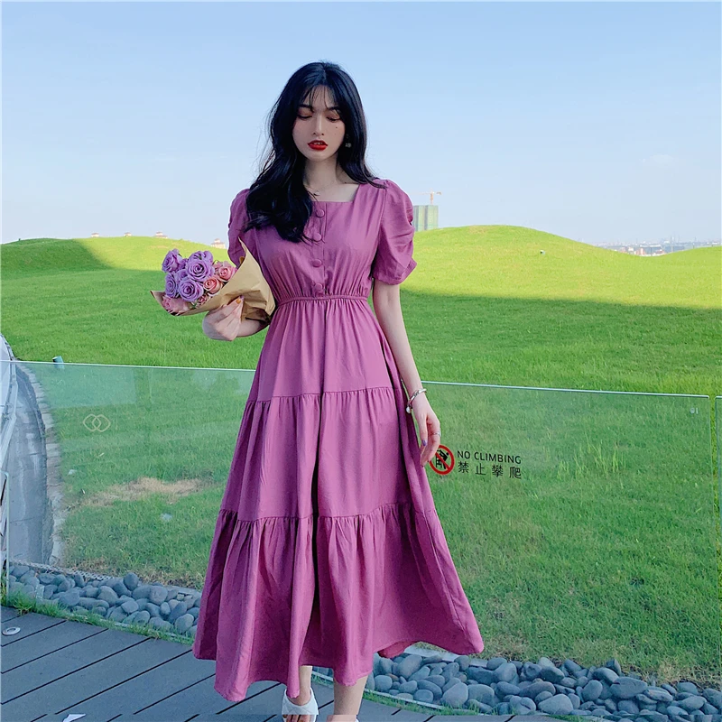 Женские платья Новинка лета 2020 Вечернее свободное платье в Корейском стиле с