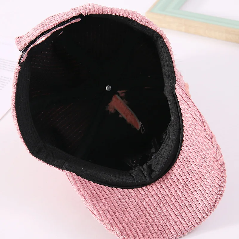Children's Hat Winter New Thin Velvet Sky Curved Brim Girl's Letter Warm Big Wool Ball Color Blocking Baseball Cap | Спорт и