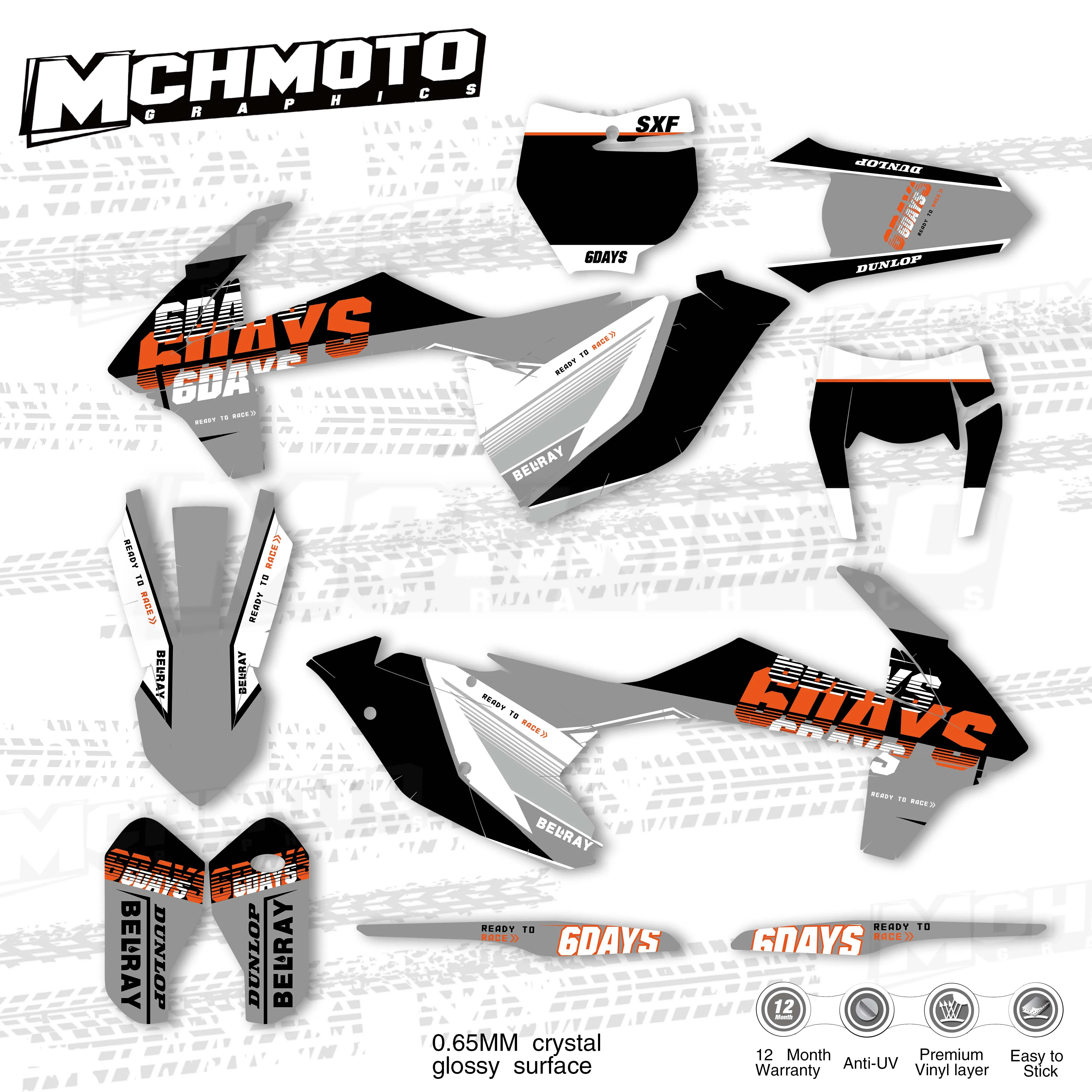 MCHMFG for KTM 125 250 300 350 450 SX SXF 2016 2017 2018 EXC EXCF XCW 2019 Graphics Backgrounds Stickers Kit Decal | Автомобили и