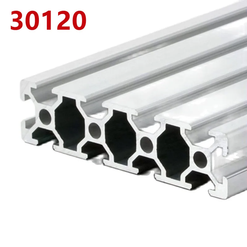 

1pcs/lot 30120 Aluminum Profile Extrusion 100mm-500mm Length Linear Rail 200mm 400mm 500mm for DIY 3D Printer Workbench CNC