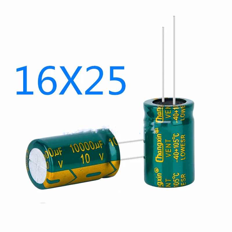 10pcs/lot 10000UF10V 16X25MM 10V10000UF High Frequency Low Resistance Long LIfe Electrolytic Capacitor