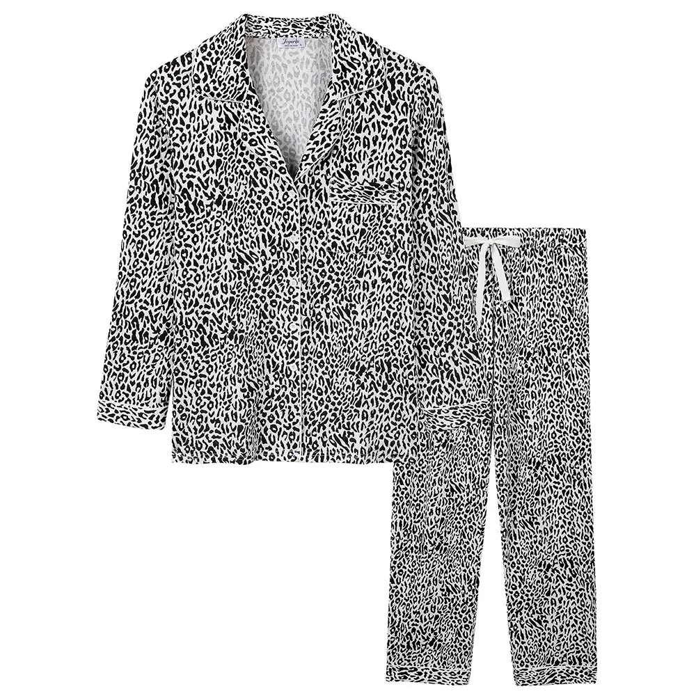 

Two Piece Spring Thin Pajamas Modal Pajamas Women's Spring and Autumn Long Sleeve Suit Lapel Loose Summer Home Suit