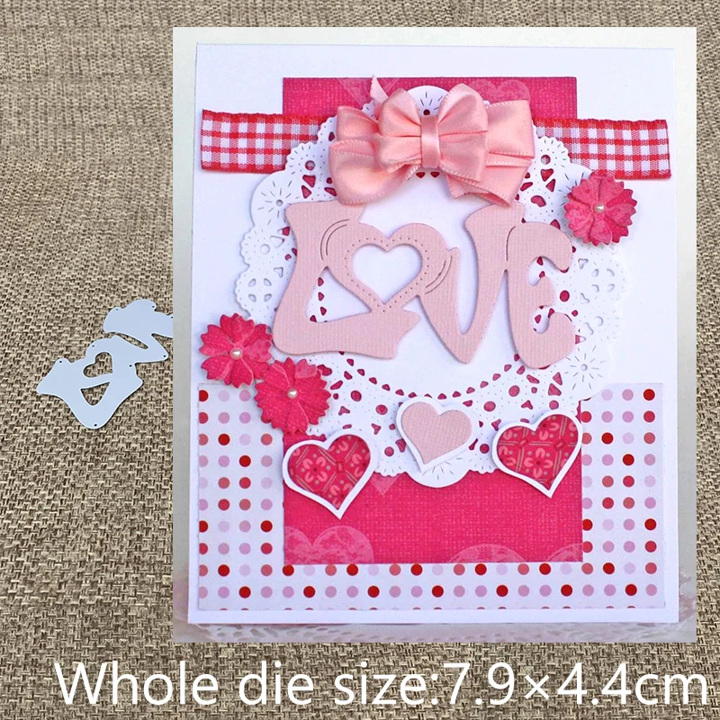 Новый дизайн ремесло металлическая пресс форма высечки любовное слово украшение