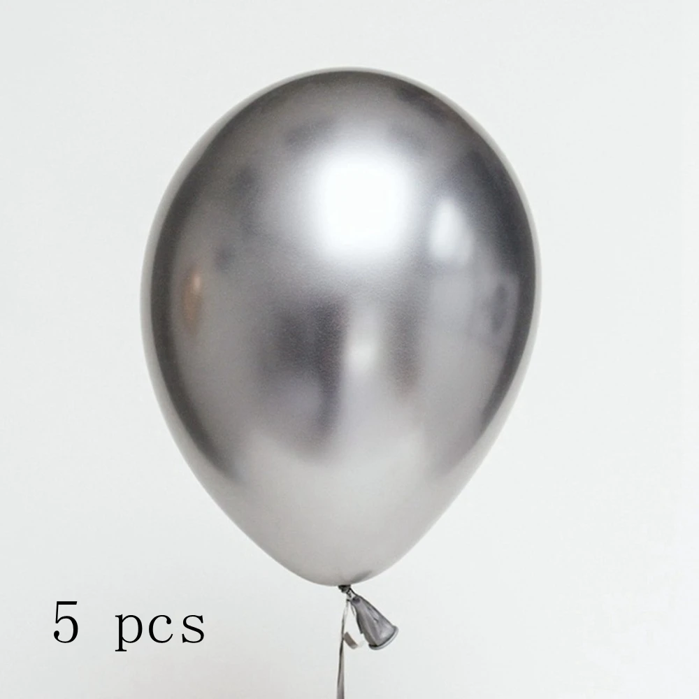 5pcs metallic silver 1 шт., 7 трубок, подставка для воздушных шаров, держатель воздушных шаров для шаров, 100 точек, клеевые шары в горошек, поддержка шаров, Свадебная вечеринка, Рождество, год - Цвет: 5pcs metallic silver