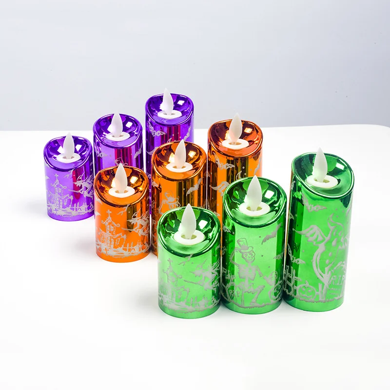 Halloween Candle Light LED Colorful Candlestick Table Top Decoration Party Happy Decor For Home | Дом и сад