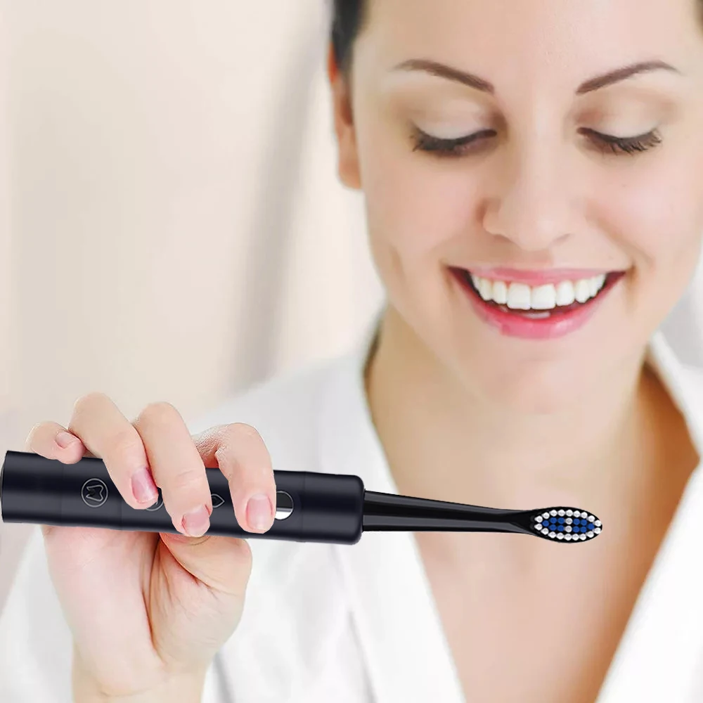 

2021 Super Sonic Electric Toothbrushes for Adults Kids Smart Timer Rechargeable Whitening Toothbrush IPX7 with 3 Brush Heads