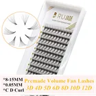 RUJADE тонкая заостренная база готовые 3D5D6D8D10D12D14D веер ресницы русский объем веер острый узкий стебель для наращивания ресниц