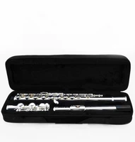 new top japan flute professional cupronickel c key 16 hole 212 silver plated musical instruments with case and accessories