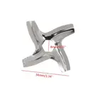 Новинка 2022, 3 шт., металлическая Мясорубка из нержавеющей стали, запасные части, 4 лезвия, шестигранная мясорубка, набор ножей, аксессуары