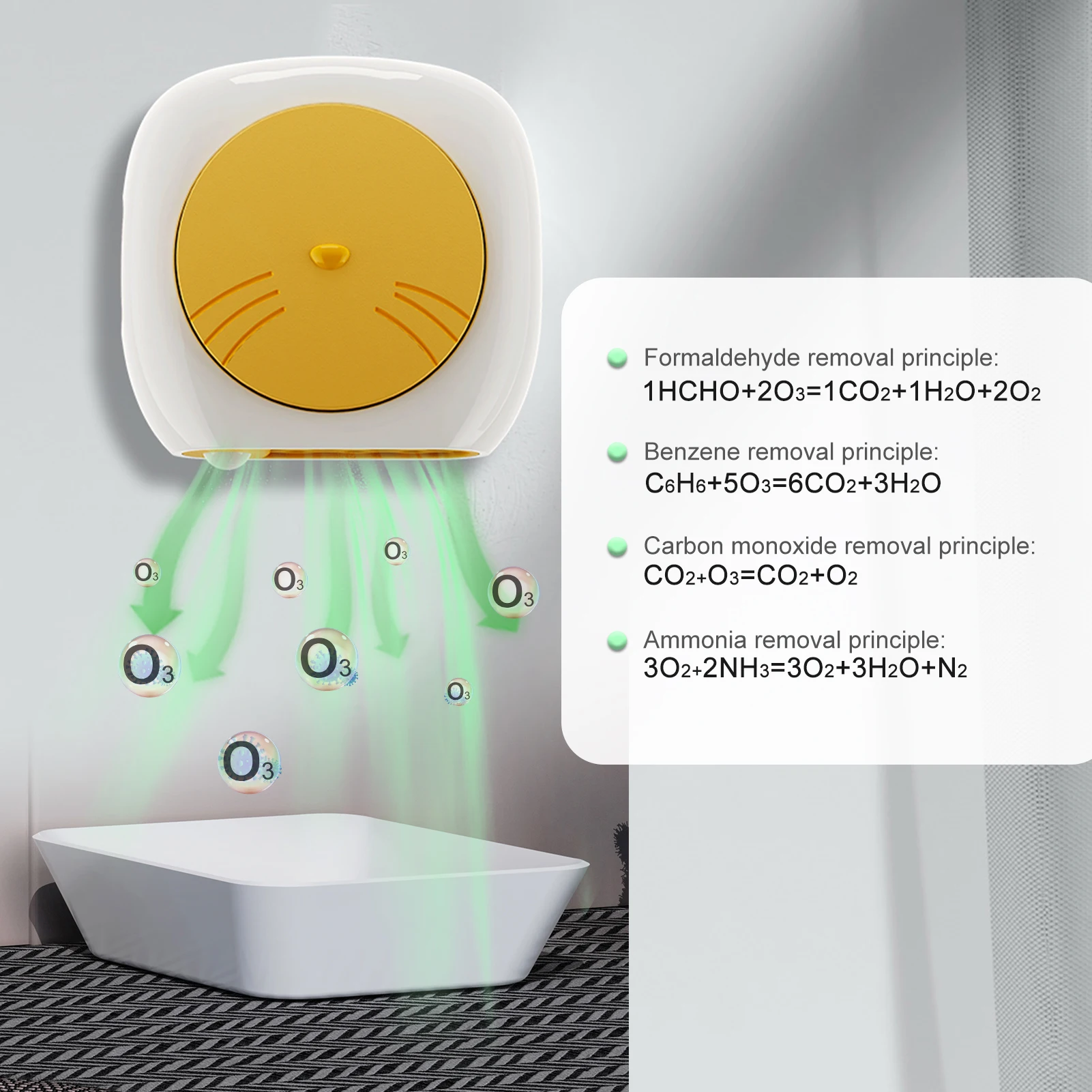 Очиститель воздуха для домашних животных кошачий Туалет дезодорирующий