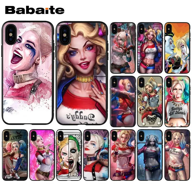 Babaite Harley Quinn отряд самоубийц Джокер подмигивание мягкий чехол для телефона для iPhone11 8 7 6 6S Plus 5 5S SE XR X XS 11 pro Coque Shell