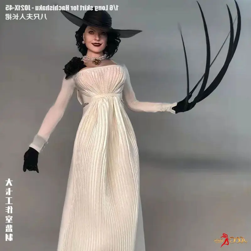 

IN STOCK 1/6 Scale female clothes white Pleated dress Countess FIT DIY 12 inches acction figure