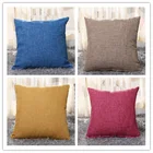 Однотонная льняная наволочка для подушки, 2021, для спальни, для домашнего декора, дивана, автомобиля,  45x45 40X40 30X50 50X50