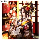 , 5d алмазная живопись сделай сам, мультяшная девушка, вышивка крестиком, полная выкладка, мозаика, алмазная вышивка, японская картина гейши,