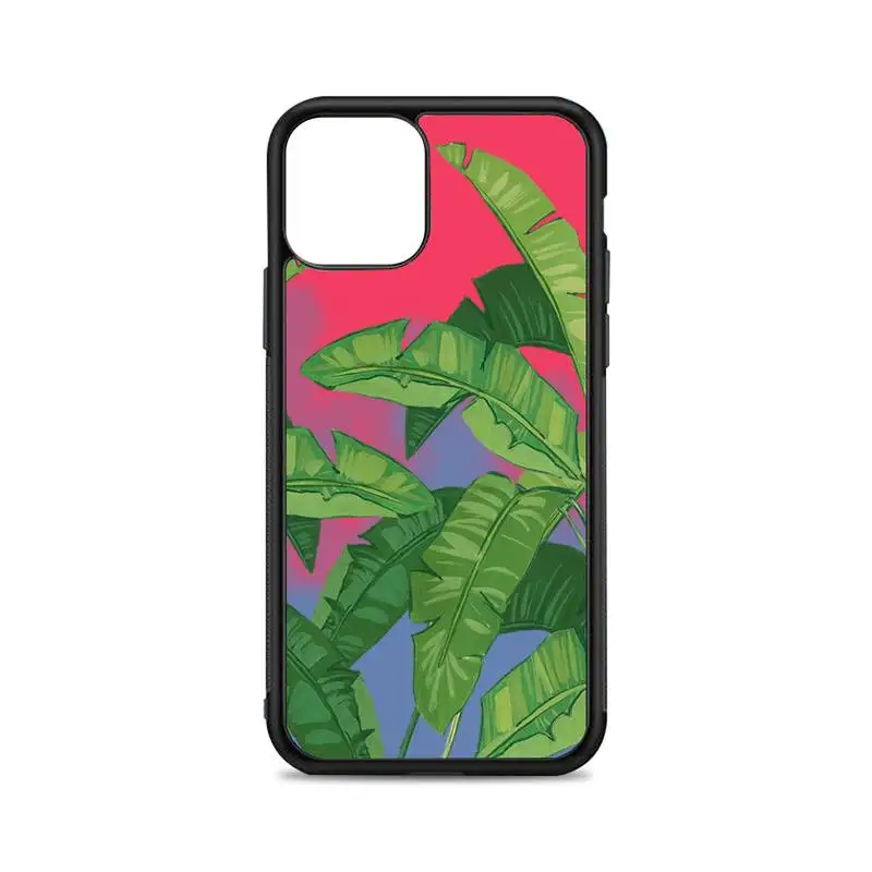 

Palm leaf Phone Case for iPhone 12 mini 11 pro XS Max X XR 6 7 8 plus SE20 High quality TPU silicon and Hard plastic cover