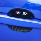 Наклейка на дверную ручку автомобиля из углеродного волокна с защитой от царапин для Ford ST Racing Focus 2 3 2020, защитная пленка, аксессуары для интерьера