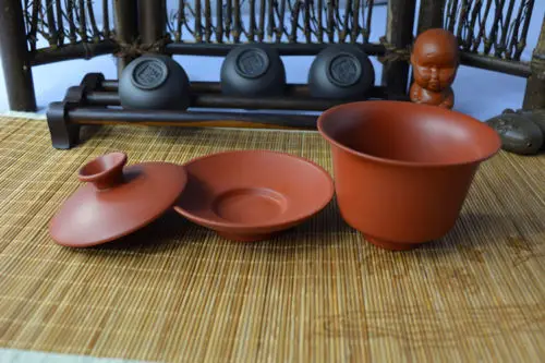 [GRANDNESS] Yixing Gaiwan красный чистый чай кунг-фу Zisha фарфоровый чайный набор чашки и