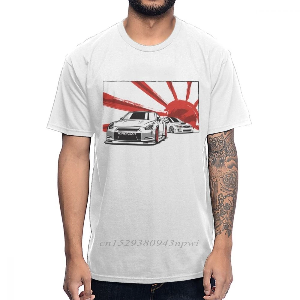 

JDM Supercar Sportscar Mens Tshirt Hip Hop Streetwear New Arrival Male Clothes Tee Shirt Popular Crewneck Plus Size Men T-shirt