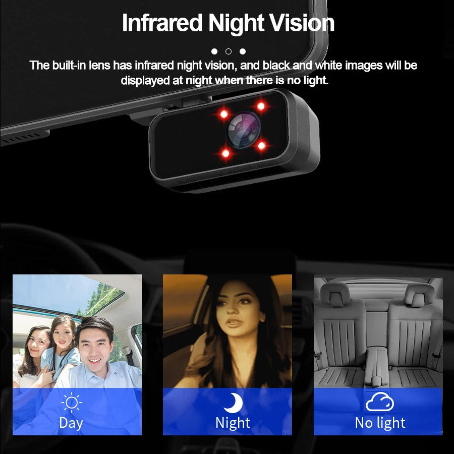Автомобильный видеорегистратор Acceo 3 камеры 11 26 дюйма GPS с двойным объективом