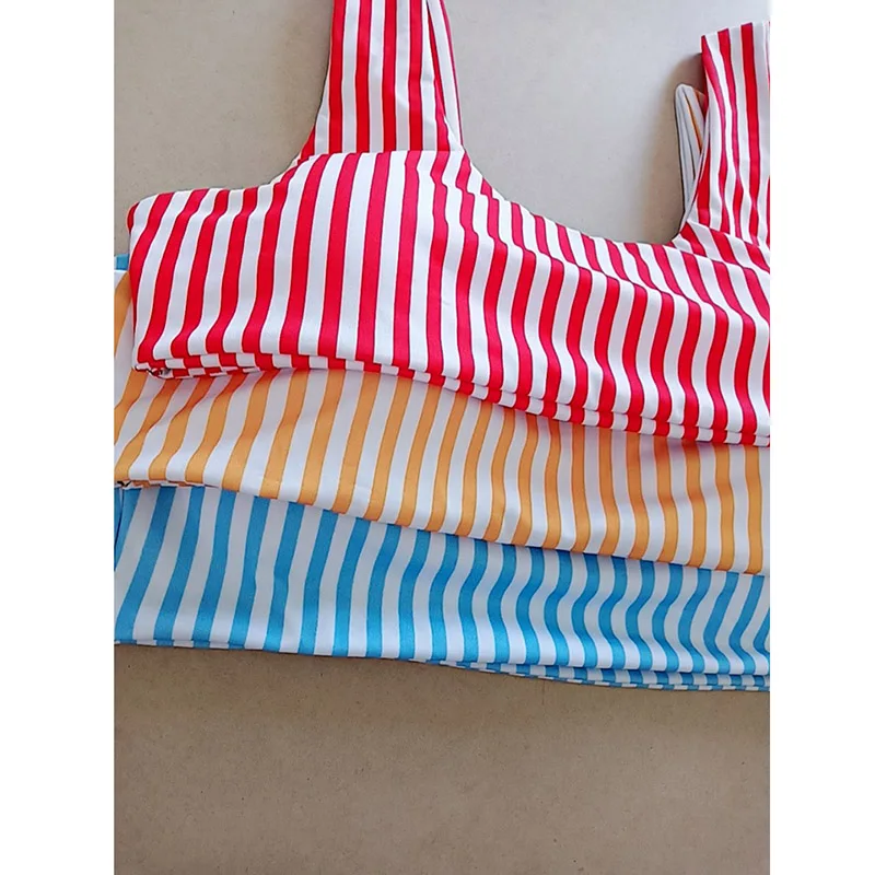 Горячая Распродажа комплект бикини в полоску женский купальный костюм 2020 новый