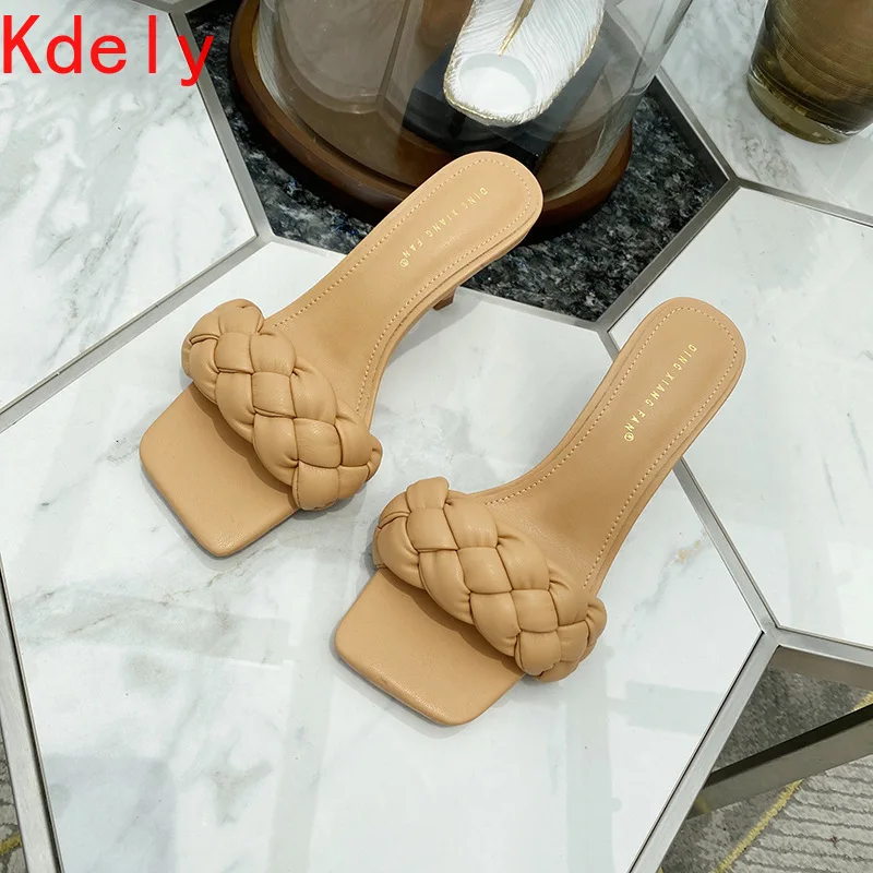 

Женские шлепанцы с плетеной веревкой, летние, 2021