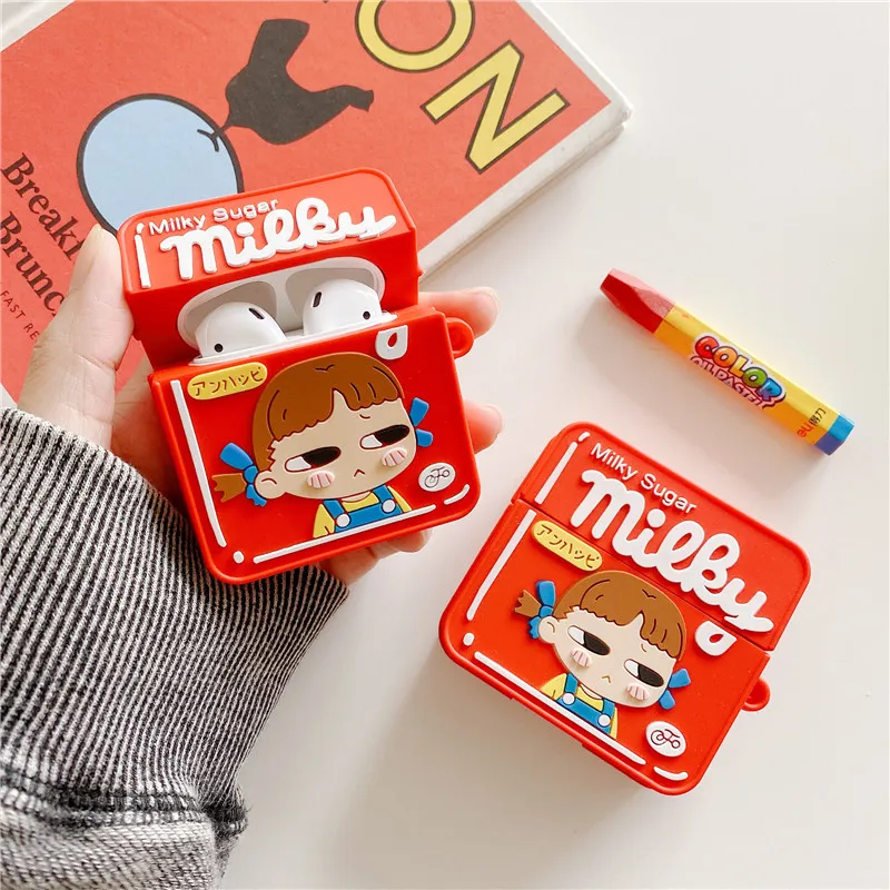 Силиконовый чехол для наушников с японской шоколадной едой Fujiya молочный сахар