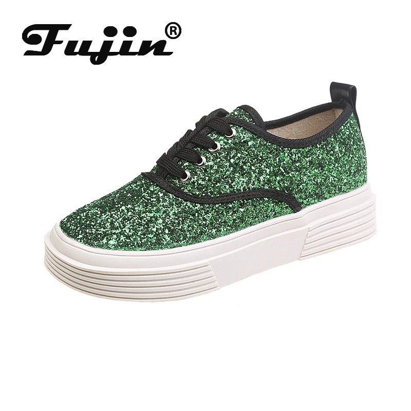 Fujin/женские кроссовки Сезон весна 2020 года Модные дышащие Туфли с круглым носком