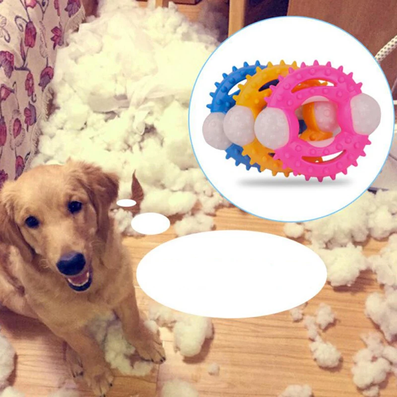 Creative Pet Dog Toy Shape Toys Molar Puppy Bite Resistance Durable Teeth Cleaning Massage Supplies | Дом и сад