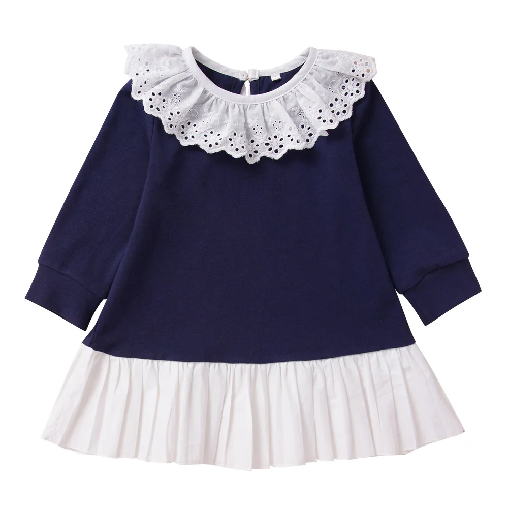 Осеннее платье с длинными рукавами для девочек праздничное оборками Детские