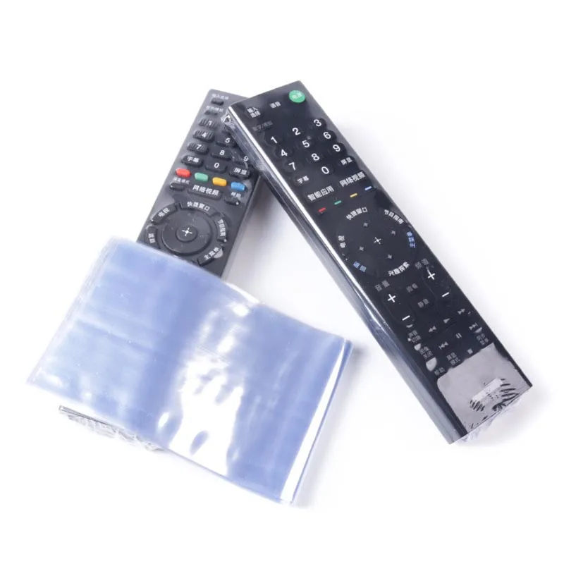 

10Pcs/Pack Clear Shrink Film Bag TV Remote Control Case Cover Air Condition Remote Control Protective Anti-dust Bag