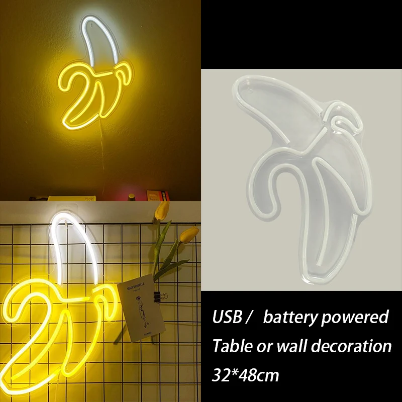 

Светодиодная лампа типа "банан" Неон ночь светильник неоновая вывеска для украшения на заказ светодиодный светильник s знаки дома стены спа...