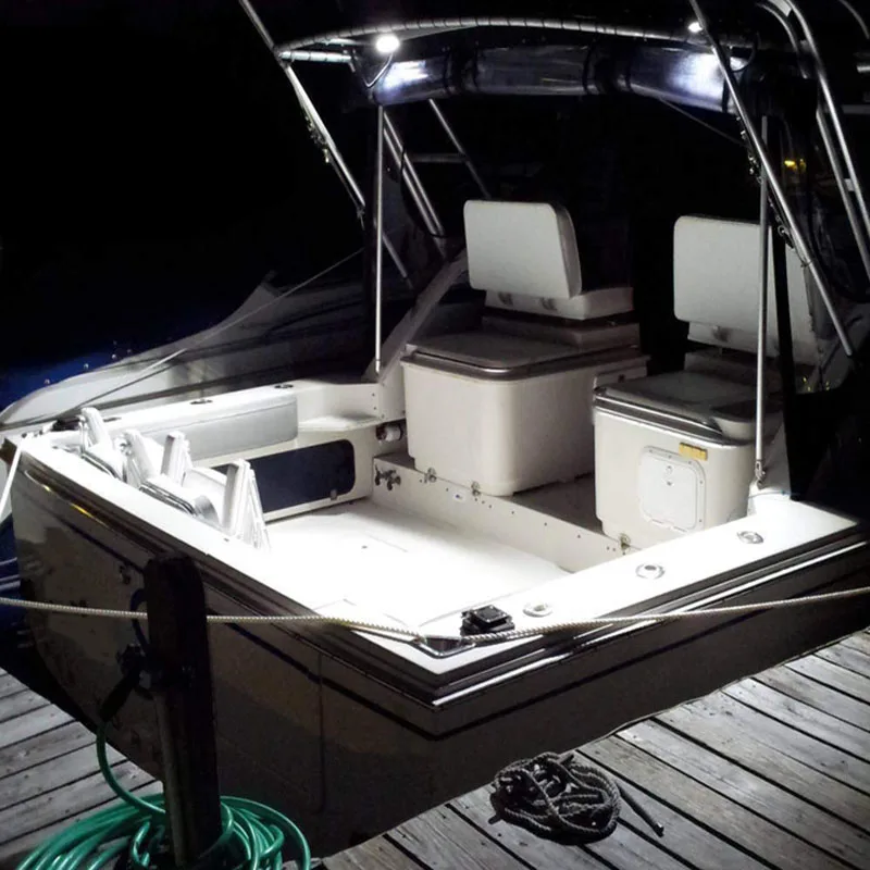 1 пара 12V~ 24V 18W Водонепроницаемая лодка/FLYBRIDGE/DECK/YACHT прожектор светодиодный свет наружного освещения