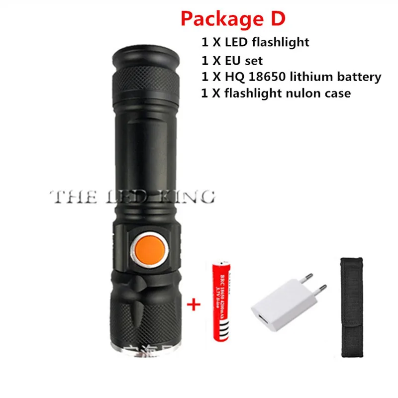 515 CREE XHP50 Micro USB Перезаряжаемый светодиодный фонарик T6 6000 лм L2 светильник онарь для